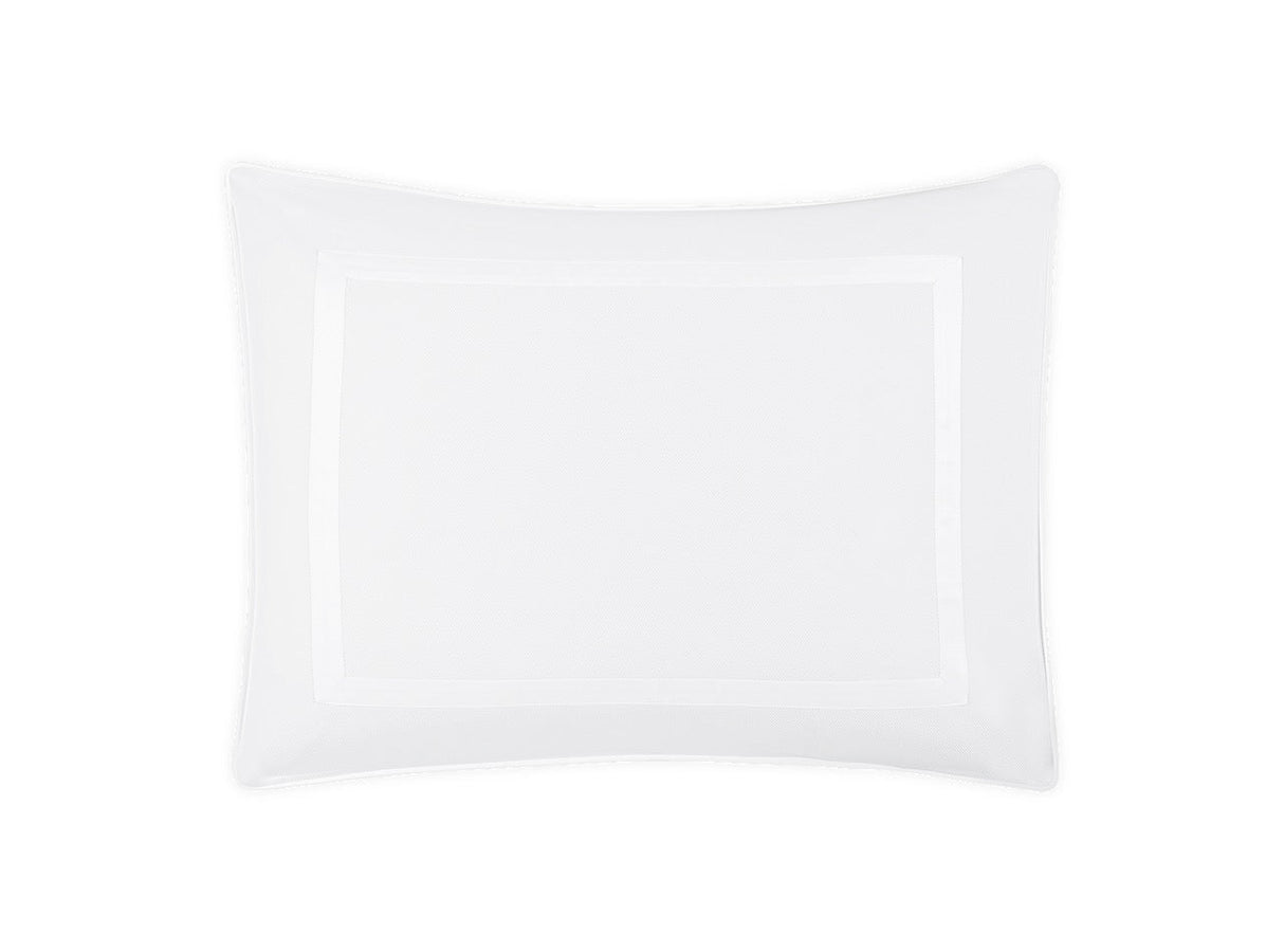 Matouk Louise Pique King Sham 21 x 36 White - M173 at Fig Linens and Home