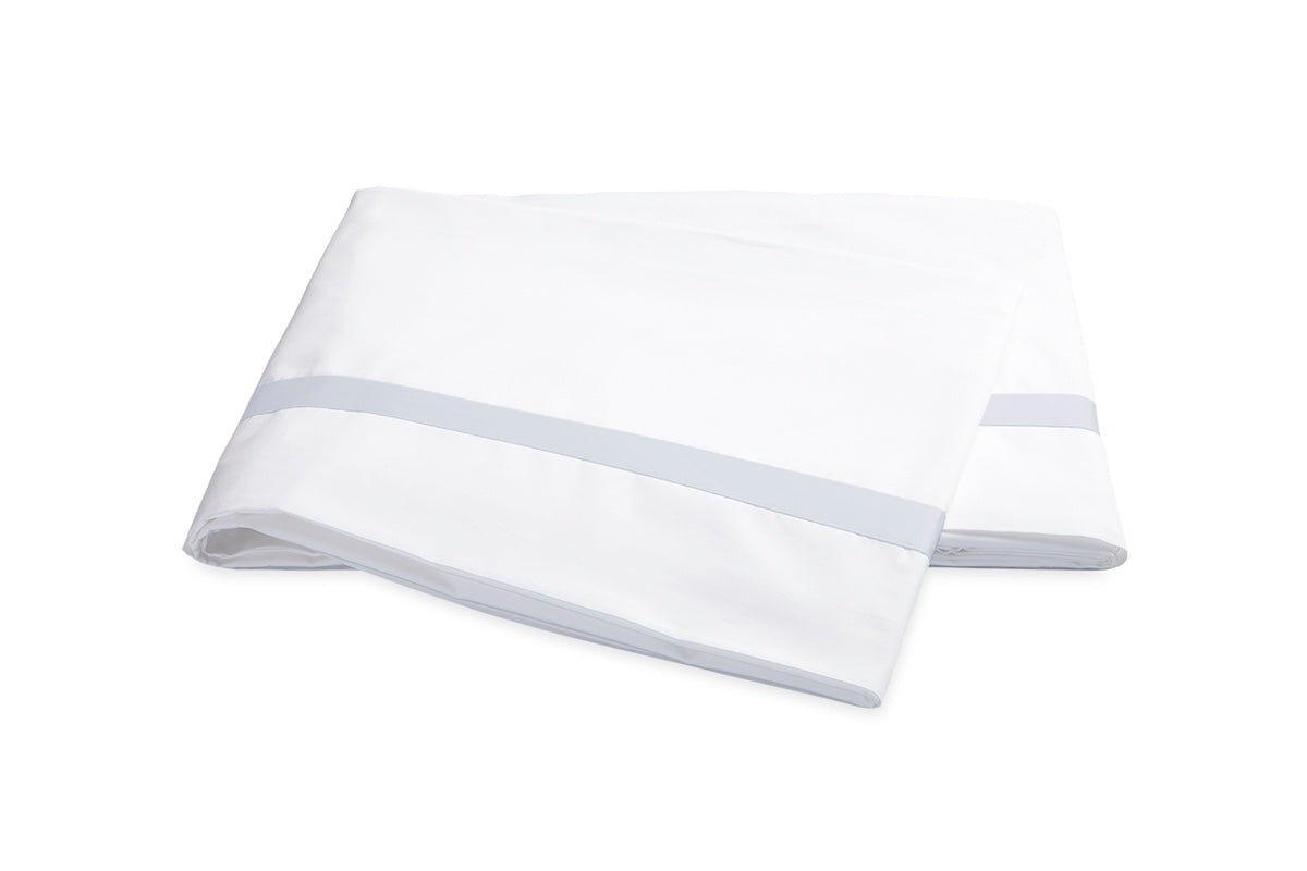 Matouk Bedding - Lowell Dove Flat Sheet at Fig Linens and Home