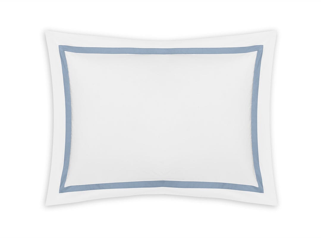 Flat Sheet - Matouk Lowell Hazy Blue Bedding at Fig Linens and Home