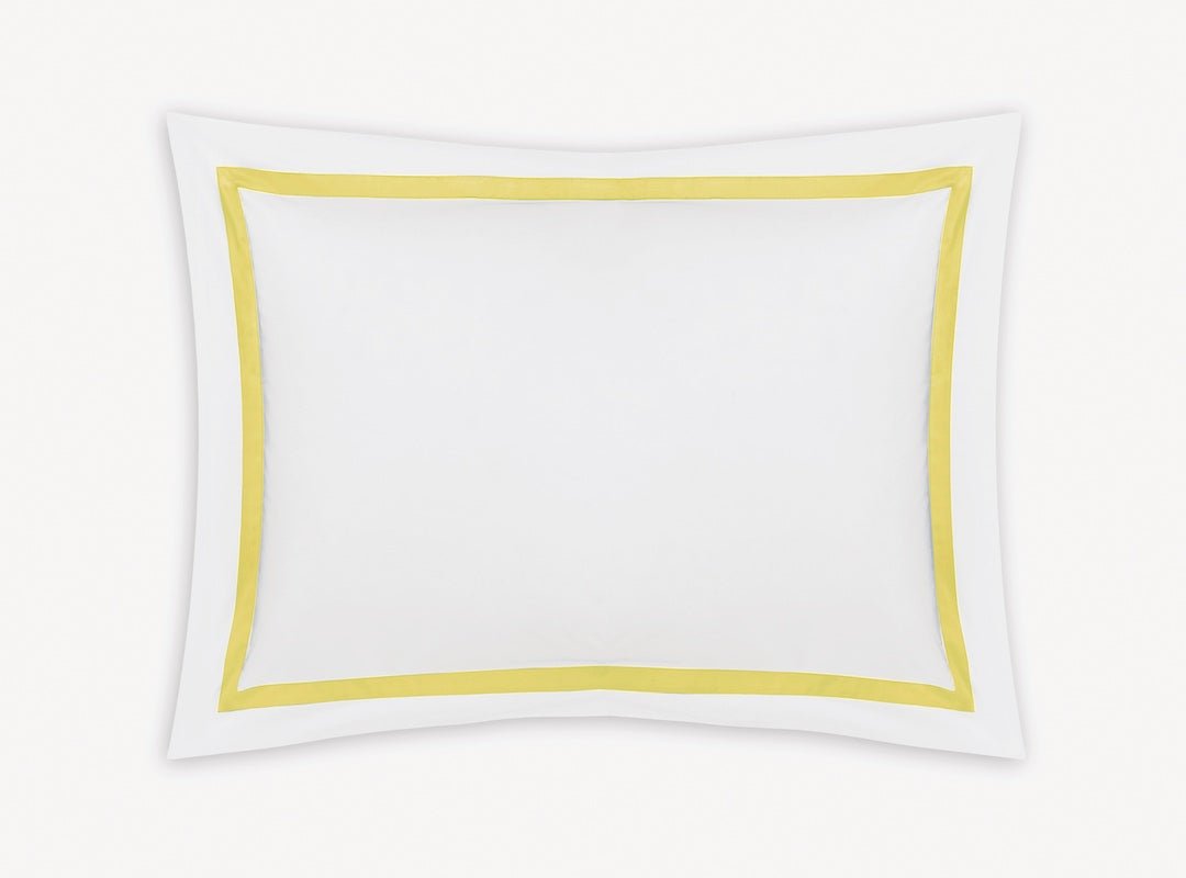 Matouk Bedding - Lowell Lemon Yellow Pillow Sham at Fig Linens and Home
