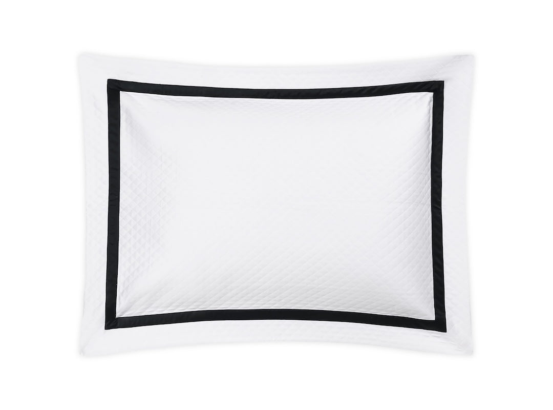 Matouk Matouk Lowell Matelassé Black - King Sham 21 x 36 Black at FIG LINENS AND HOME - 2