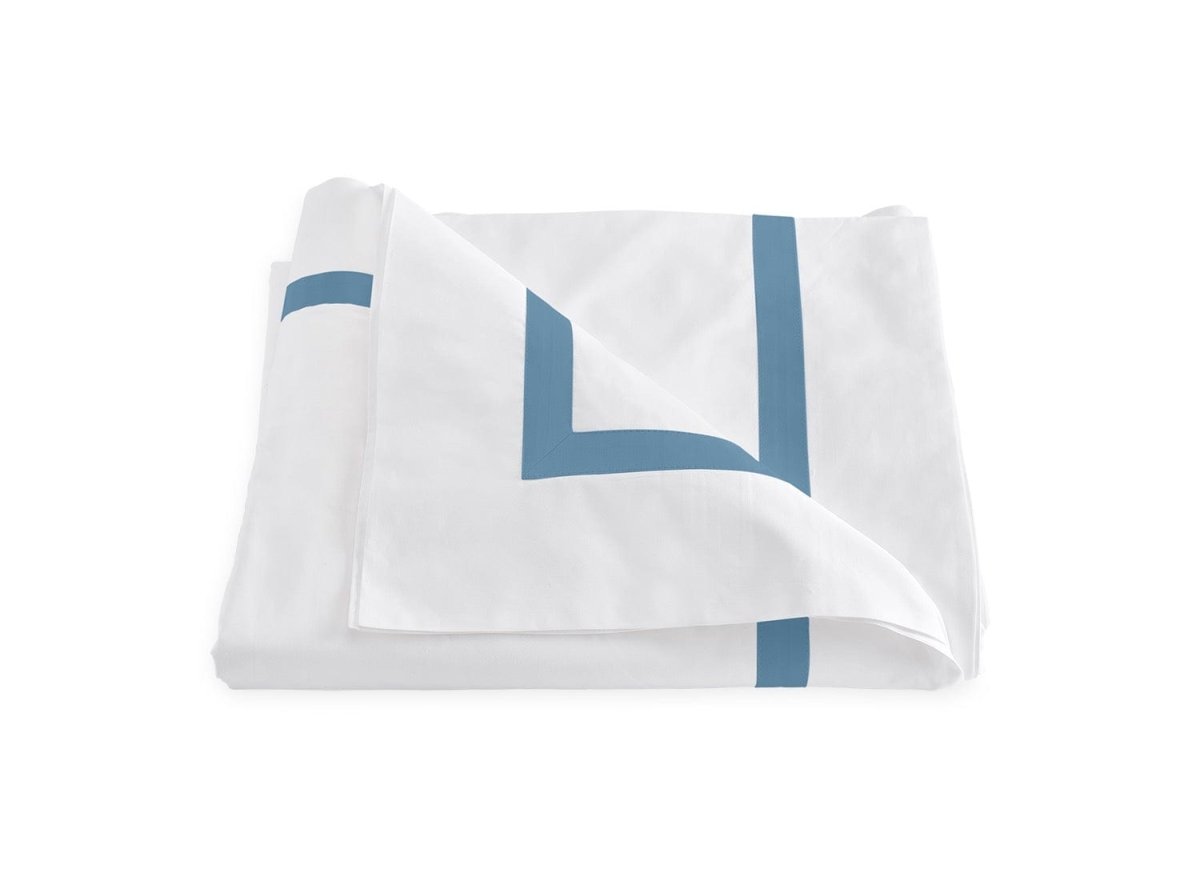 Lowell Sea Flat Sheet - Matouk Bedding at Fig Linens and Home