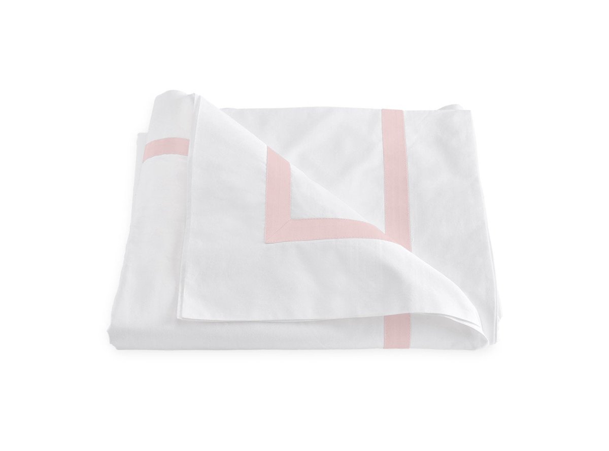 Lowell Pink Flat Sheet | Matouk Percale Bedding at Fig Linens