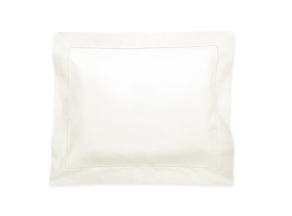 Luca Hemstitch Pillow Sham in Ivory | Matouk at Fig Linens