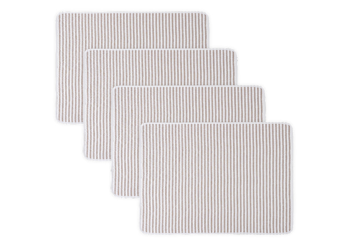 Matouk Matteo Quilted Placemats Bark at Fig Linens and Home