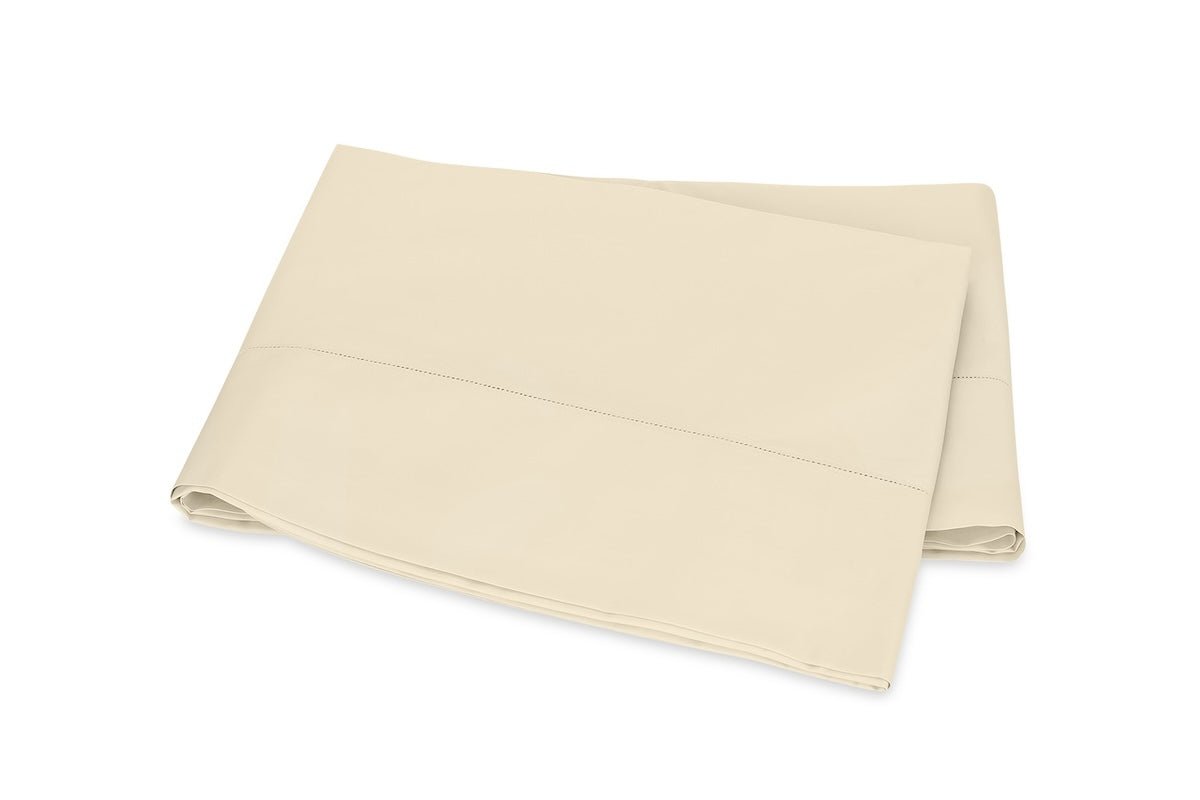 Matouk Milano Hemstitch Flat Sheet Fig Linens and Home - Color Dune