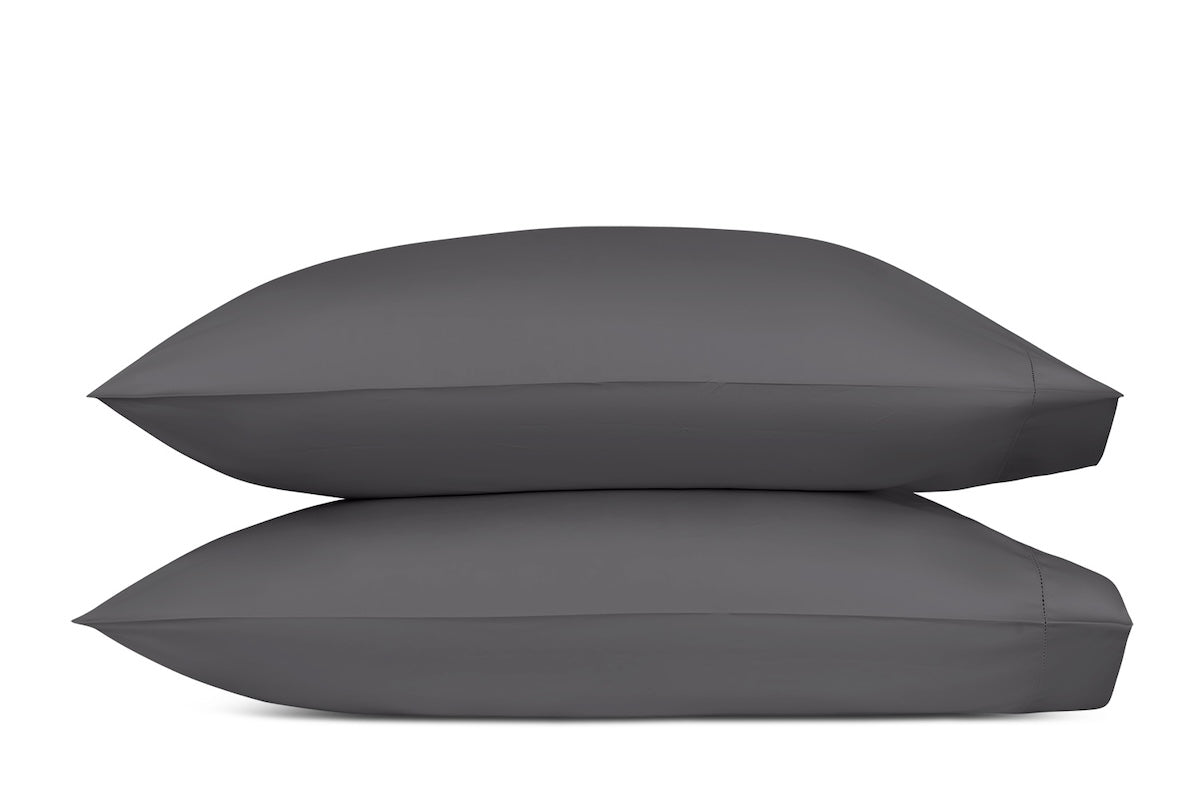 Matouk Milano Hemstitch Pillowcases Fig Linens and Home - Color Carbon