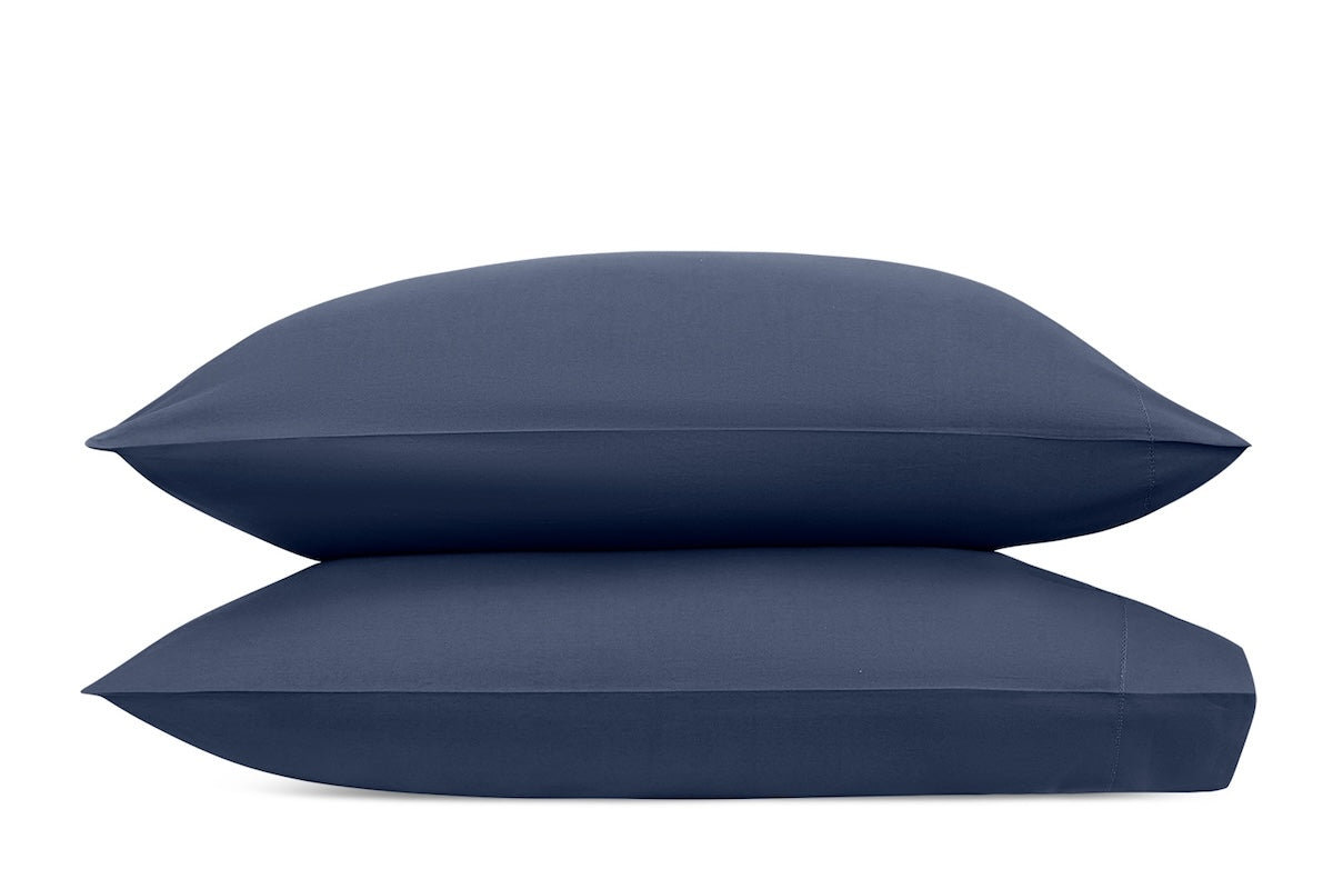Matouk Milano Hemstitch Pillowcases Fig Linens and Home - Color Steel Blue
