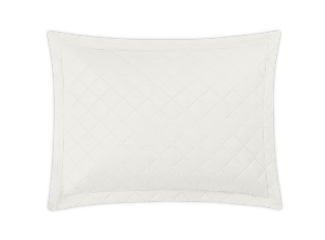 Pillow Sham - Matouk Percale Milano Bone Quilted Bedding at Fig Linens and Home
