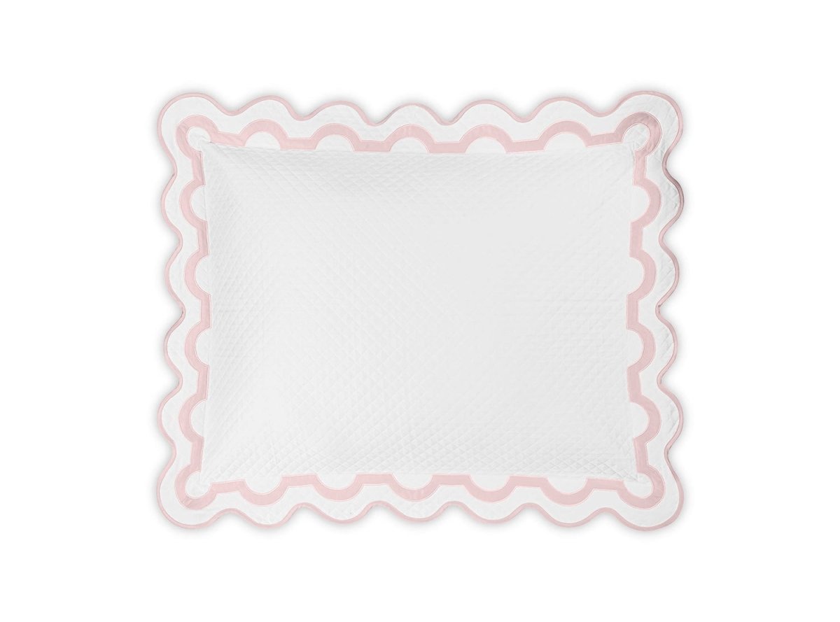 Pillow Sham - Matouk Matelasse - Mirasol Baby Pink Bedding at Fig Linens and Home