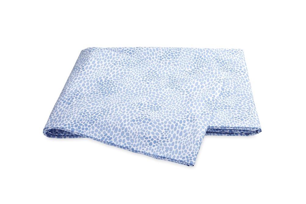 Matouk Nikita Azure Flat Sheet | Fig Linens and Home