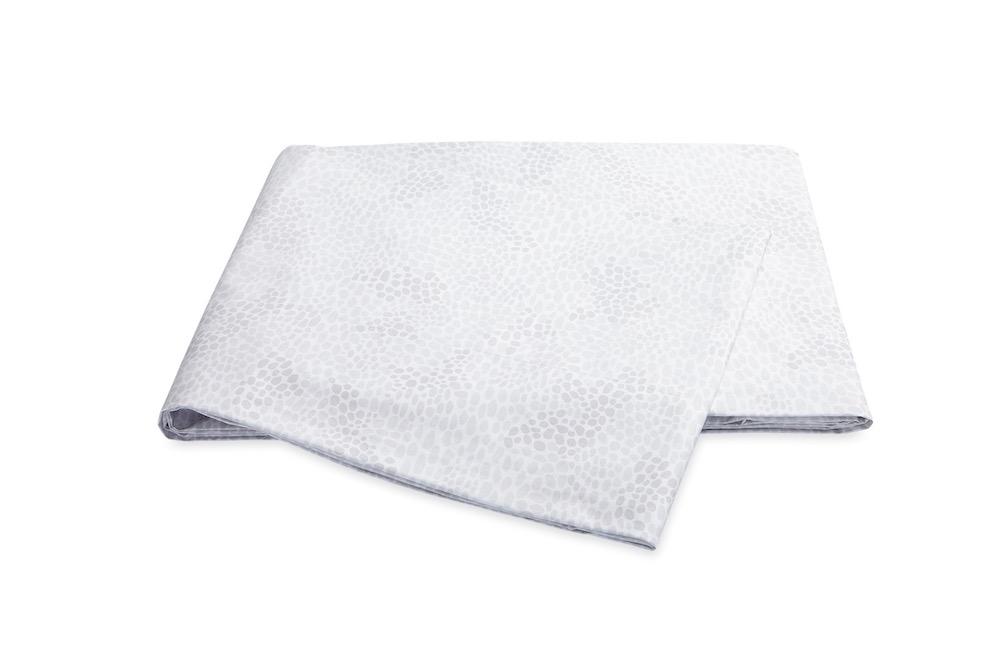 Matouk Nikita Silver Flat Sheet | Fig Linens and Home