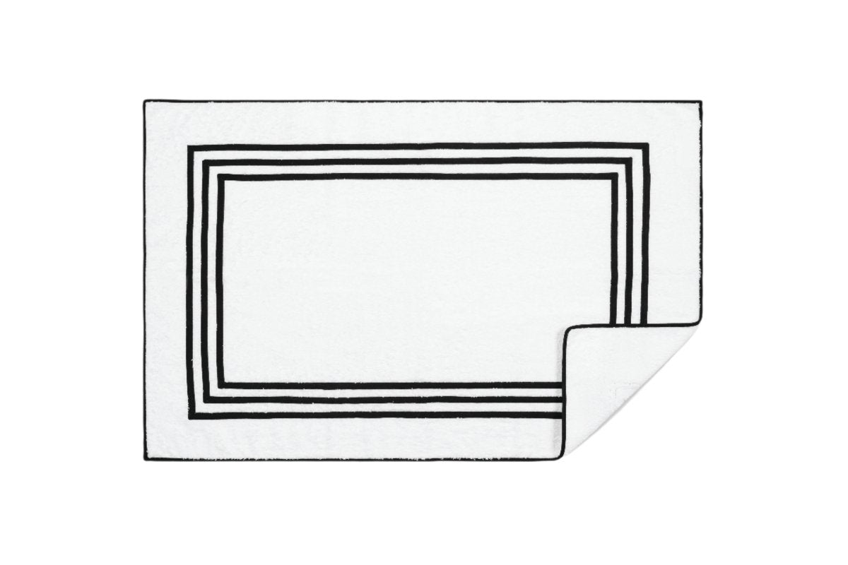 Matouk Newport Black Framed Tub Mat at Fig Linens and Home