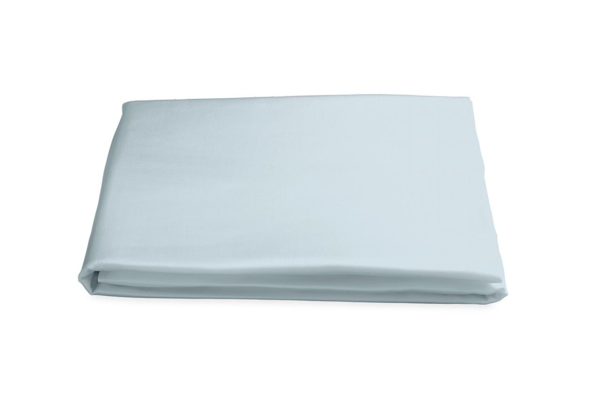 Fitted Bed Sheet - Matouk Bedding in Nocturne Pool Sateen Cotton at Fig Linens and Home
