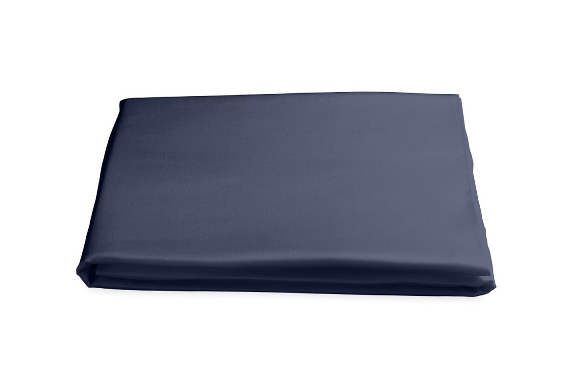 Matouk Nocturne Fitted Sheets by Matouk - Queen Fitted 17" Pocket Navy at FIG LINENS AND HOME - 20