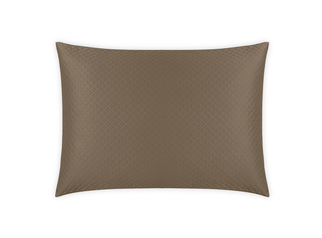 Matouk Petra Matelasse Pillow Sham Mocha at Fig Linens and Home