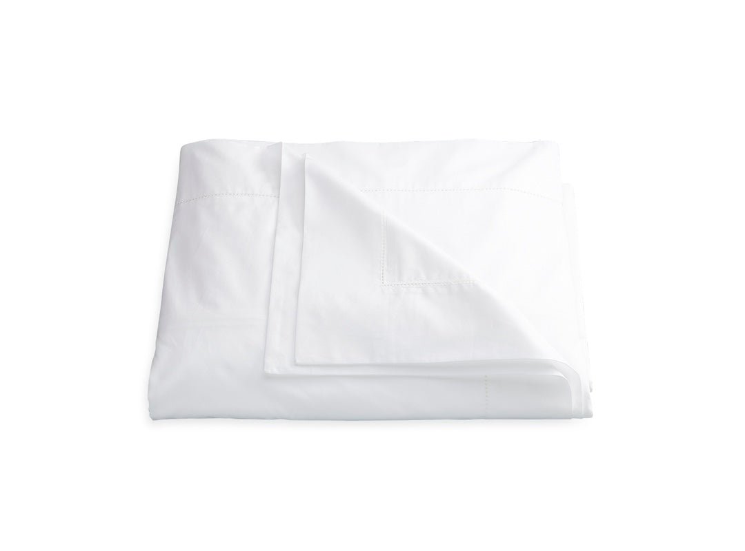 Duvet cover - Matouk Positano Hemstitch White Bedding at Fig Linens and Home - Key Largo