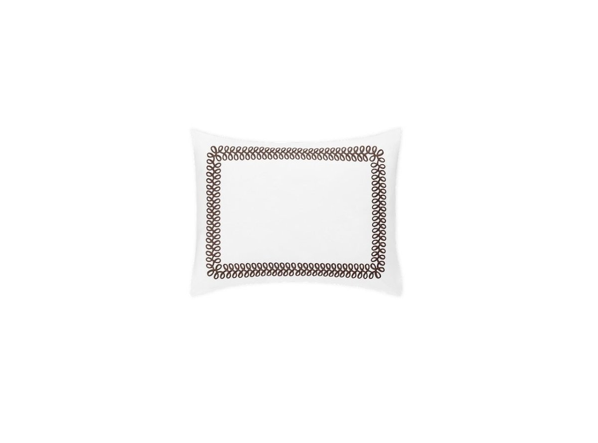Boudoir Sham - Matouk Schumacher Astor Braid Mocha Bedding - Fig Linens and Home