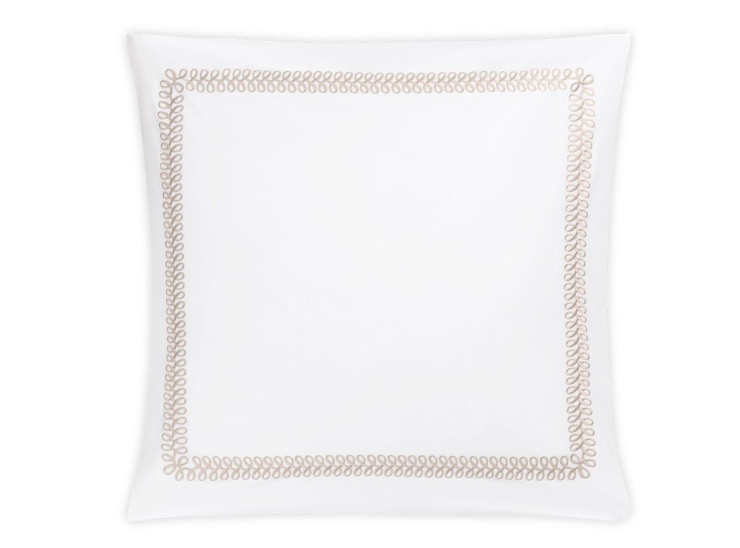 Euro Sham - Matouk Schumacher Astor Braid Dune Bedding at Fig Linens and Home