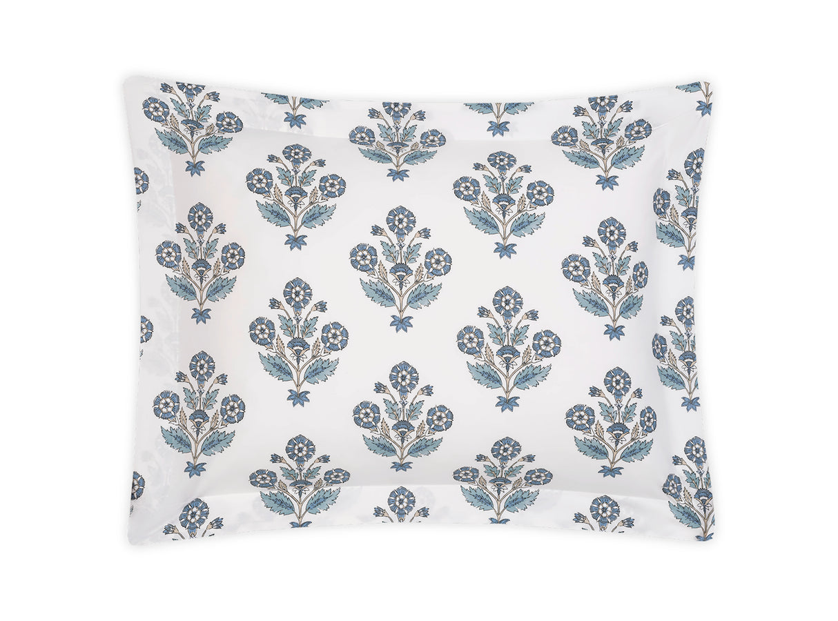 Dalila Mineral Blue Pillow Sham | Matouk Schumacher at Fig Linens and Home