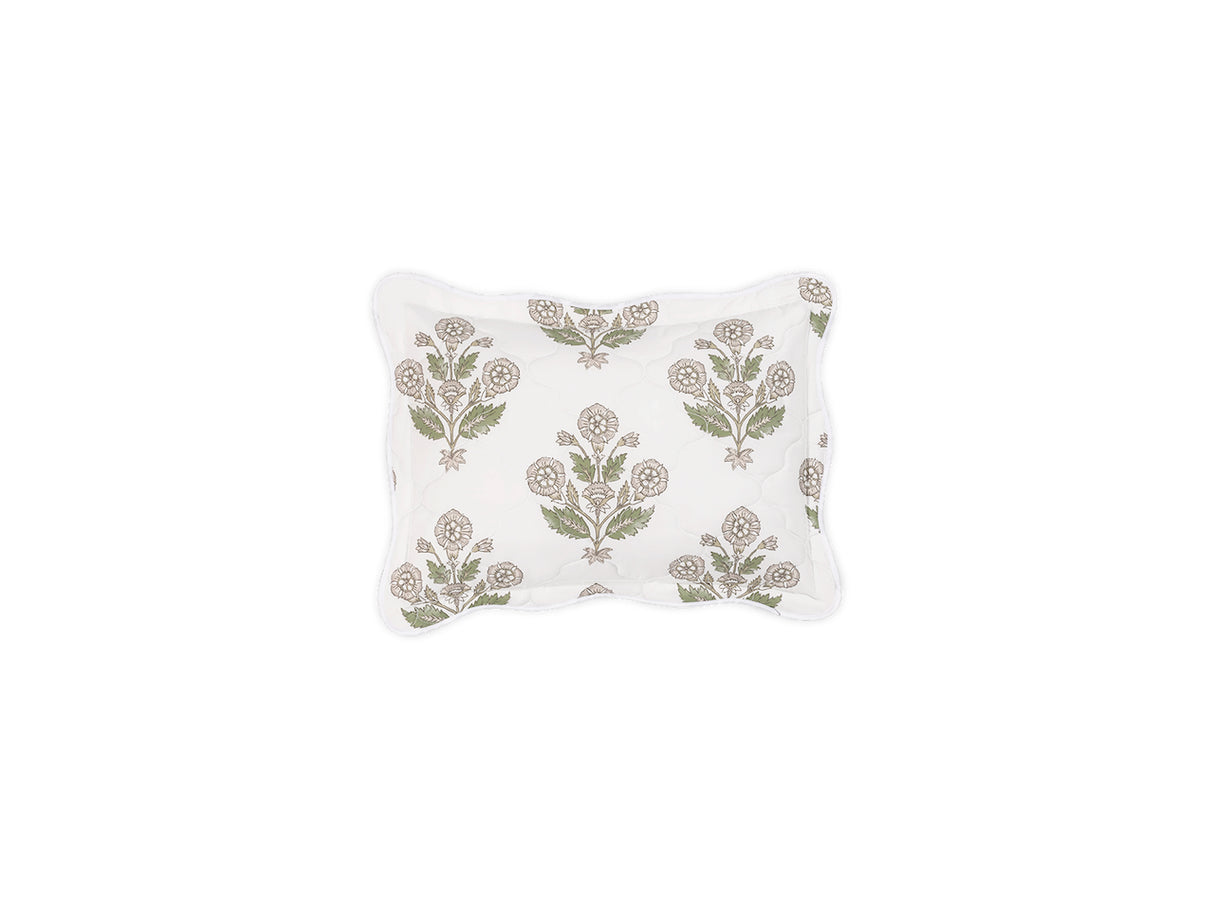 Dalila Quilted Pebble Boudoir Pillow Sham | Matouk Schumacher at Fig Linens and Home