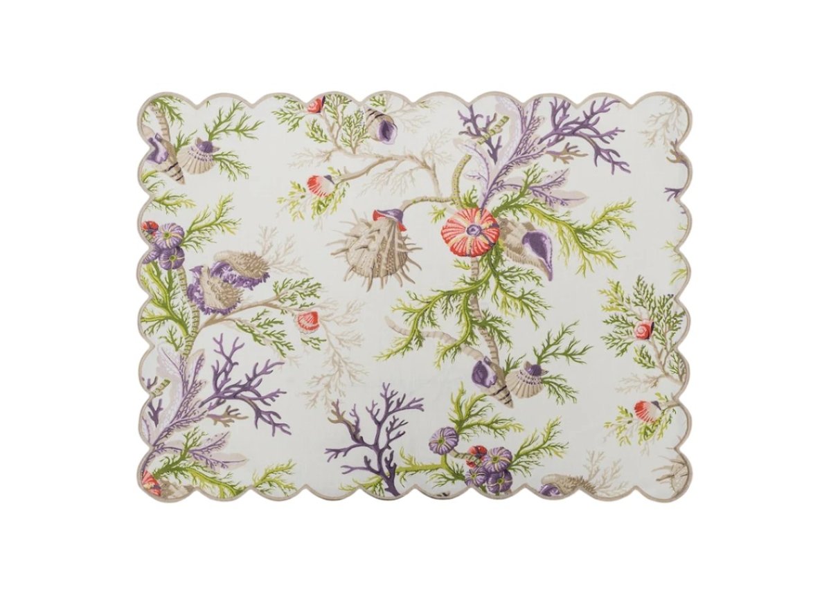 Placemats - Matouk Schumacher Del Tesoro Sea Orchid Table Linens at Fig Linens and Home Westport