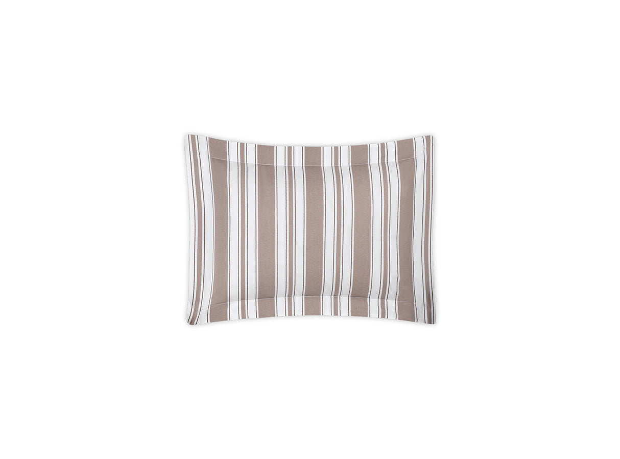 Boudoir Sham - Elio Stripe Bedding in Mocha | Matouk Schumacher at Fig Linens and Home