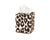 Tissue Box Cover - Matouk Schumacher Iconic Leopard Tissue Covers Cinder Brown- Fig Linens and Home