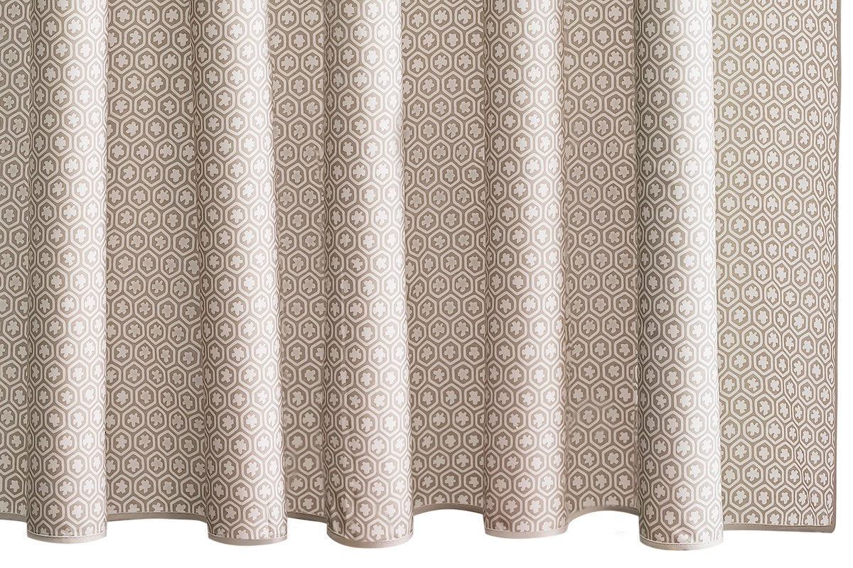 Matouk Schumacher Levi Shower Curtain Dune at Fig Linens and Home