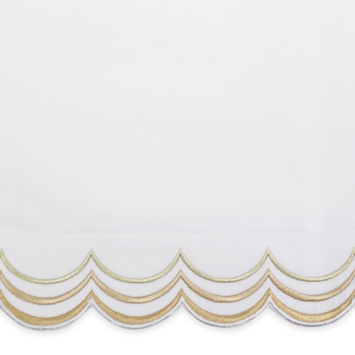 Matouk Stella Bedding Swatch - Champagne Scallop Color - Fig Linens and Home