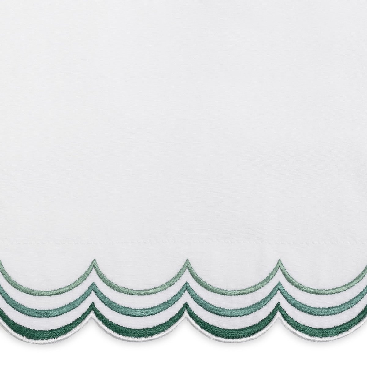 Matouk Stella Bedding Swatch - Green Scallop Color - Fig Linens and Home