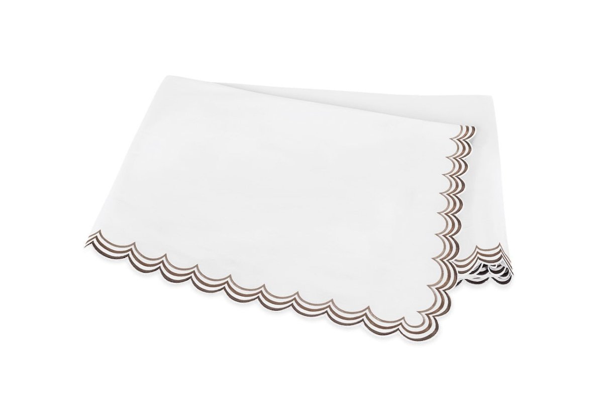 Matouk Stella King Flat 114 x 112 Mocha | Fig Linens and Home