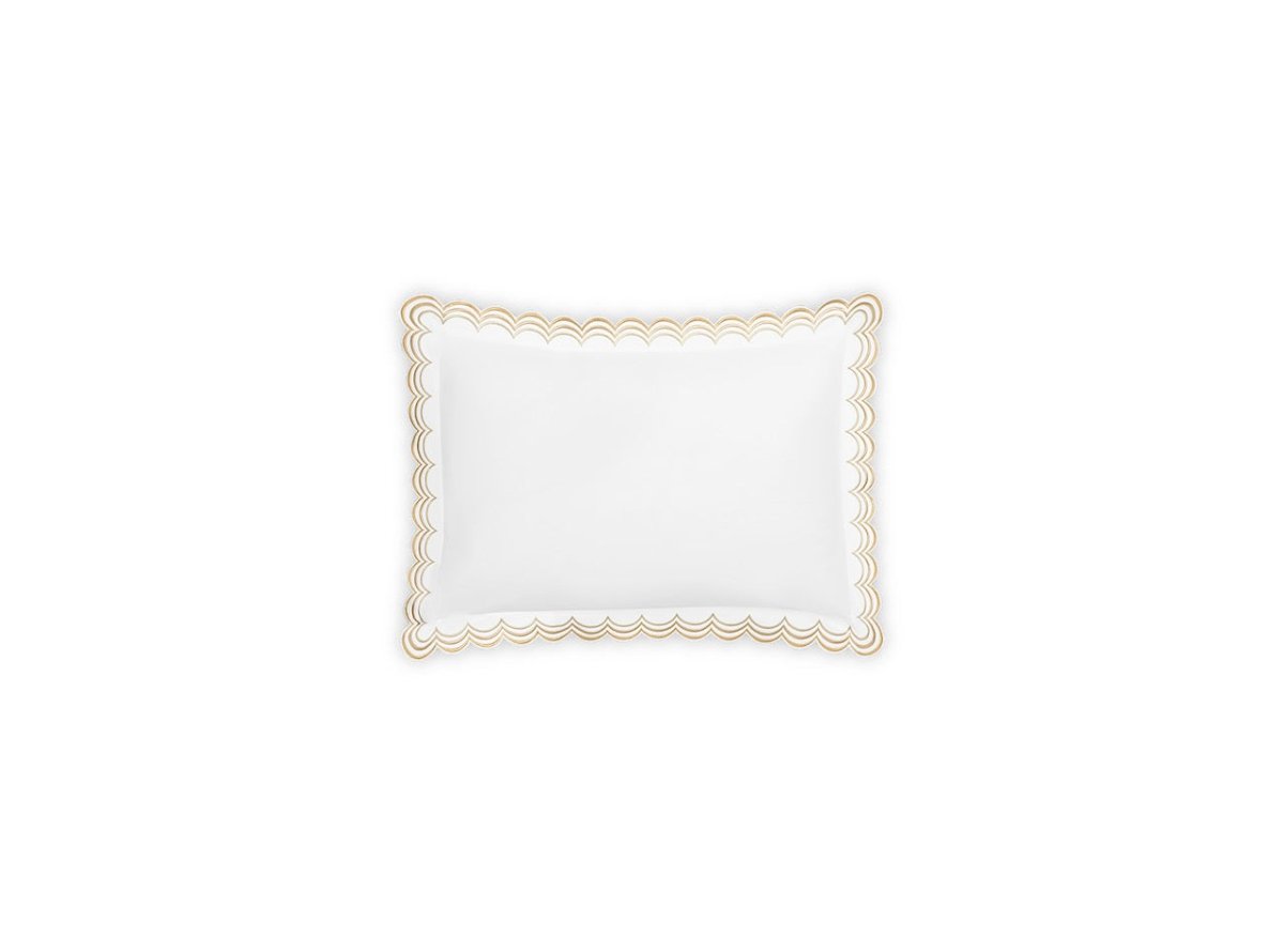 Matouk Stella Boudoir Sham 12 x 16, 1" flange Champagne | Fig Linens and Home