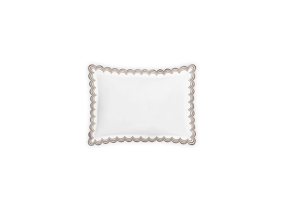 Matouk Stella Boudoir Sham 12 x 16, 1" flange Mocha | Fig Linens and Home