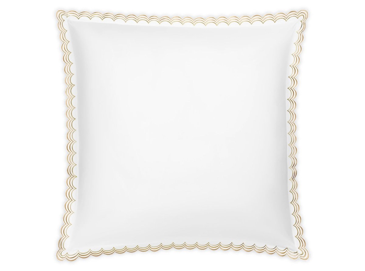Matouk Stella Euro Sham 27 x 27, 2" flange Champagne | Fig Linens and Home