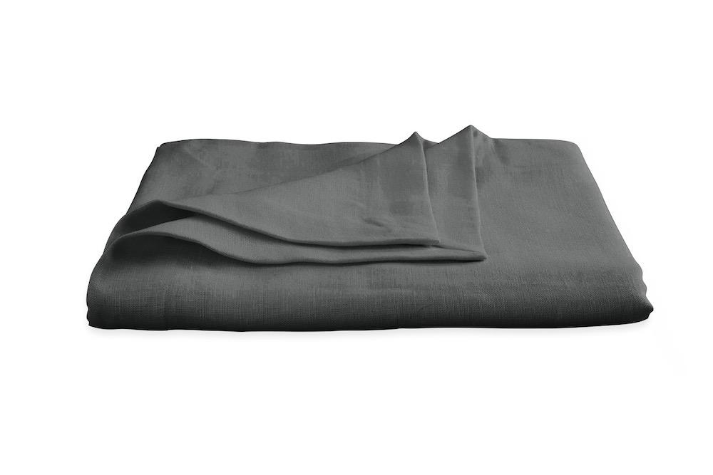 Chamant Charcoal Round Tablecloth | Matouk at Fig Linens