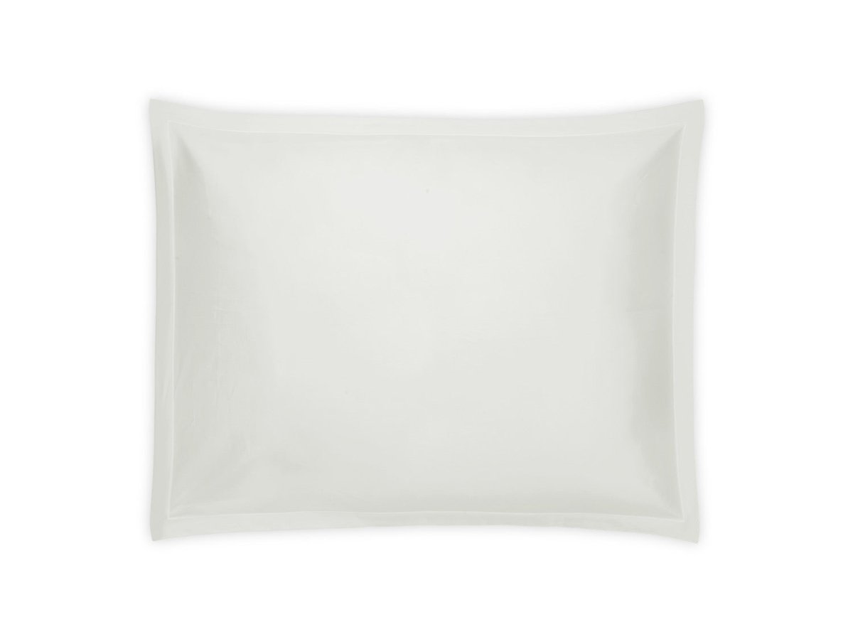 Matouk Pillow Sham - Talita Satin Stitch Bone - Giza Cotton Bedding at Fig Linens and Home