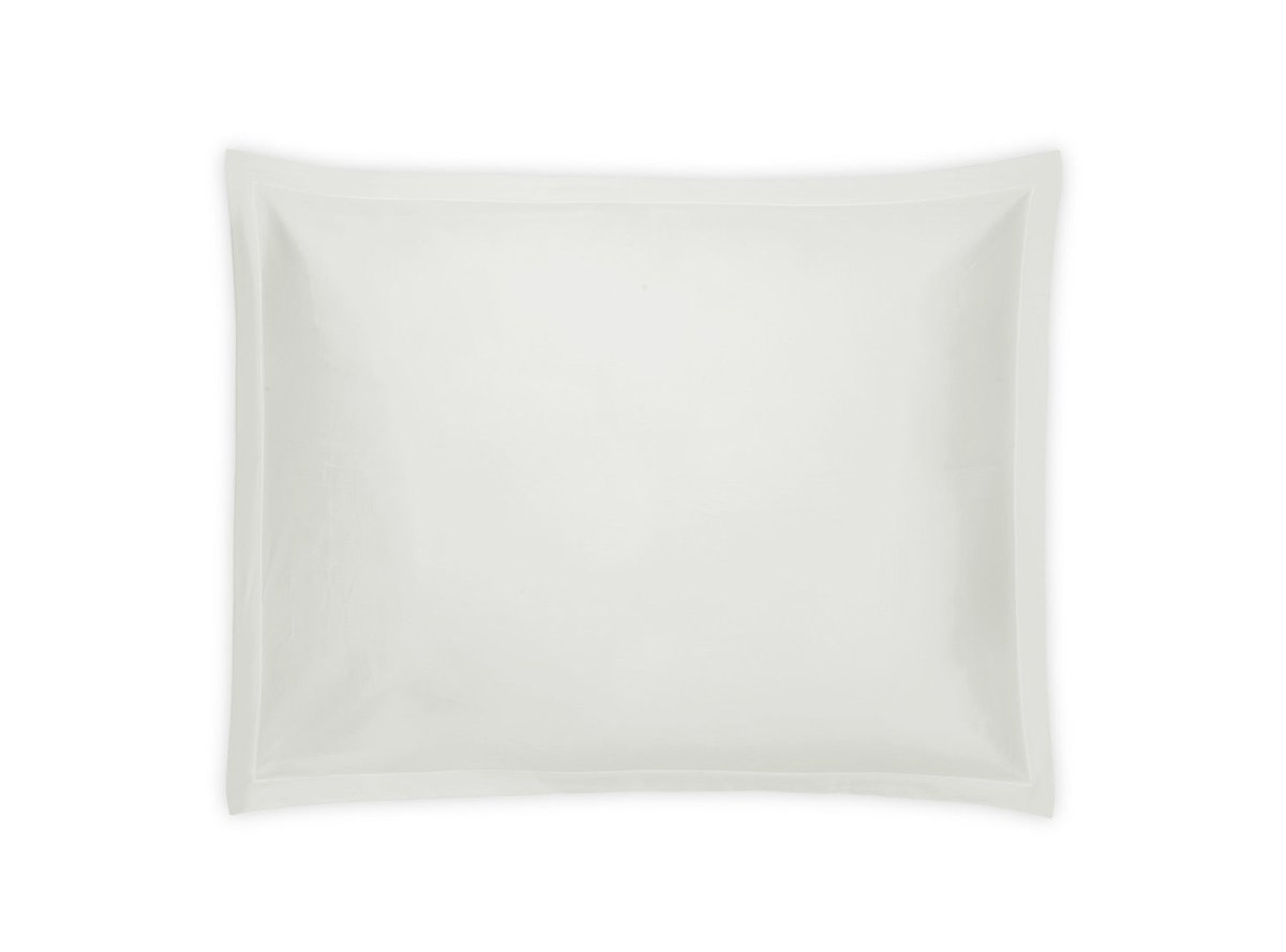 Matouk Pillow Sham - Talita Satin Stitch Bone - Giza Cotton Bedding at Fig Linens and Home