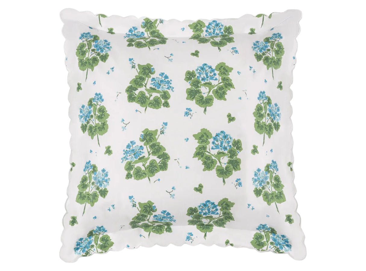 Euro Sham - Matouk Tillet Geranium Bedding in Blue at Fig Linens and Home