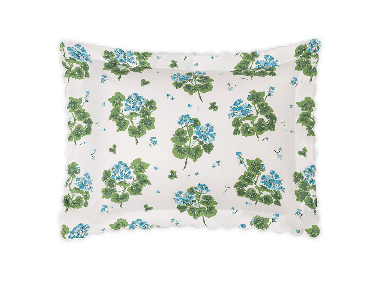 Pillow Sham - Matouk Tillet Geranium Bedding in Blue at Fig Linens and Home
