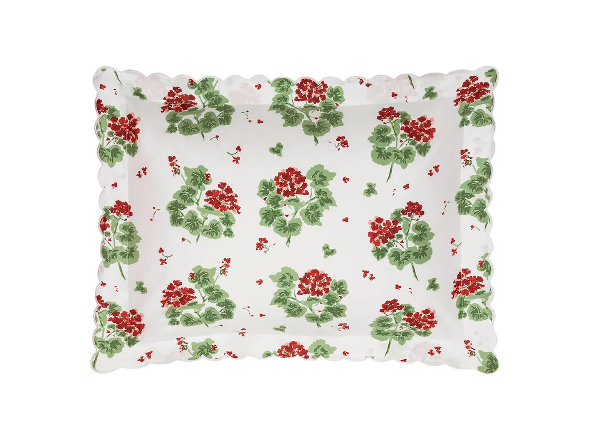Pillow Sham - Matouk Tillet Geranium Bedding in Scarlet Red at Fig Linens and Home