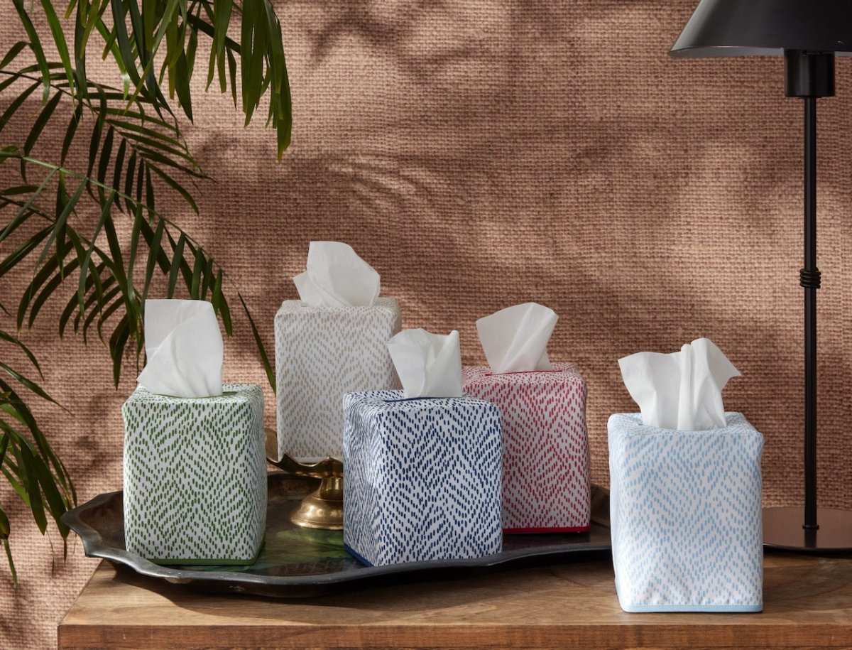 Matouk Schumacher Tissue Box Covers in Duma Diamond - Fig Linens and Home Lifestyle 2
