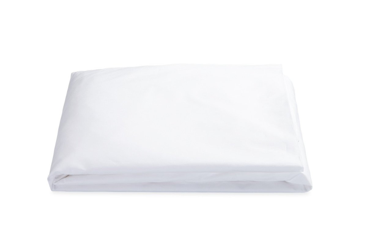 Matouk Virginia White Fitted Sheet - Gatsby Percale