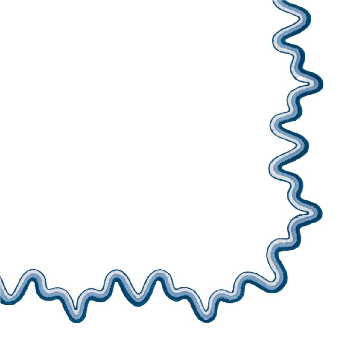 Wave Guest Towels in Aquarius by Matouk - Swatch of Fabric - Fig Linens and Home