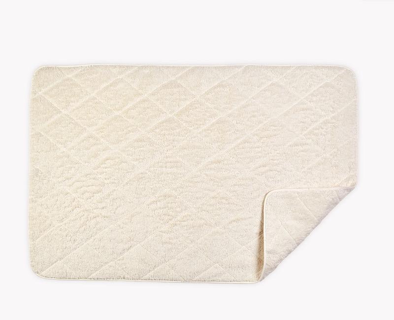 Cairo Quilted Tub Mat by Matouk | Ivory with Ivory Trim