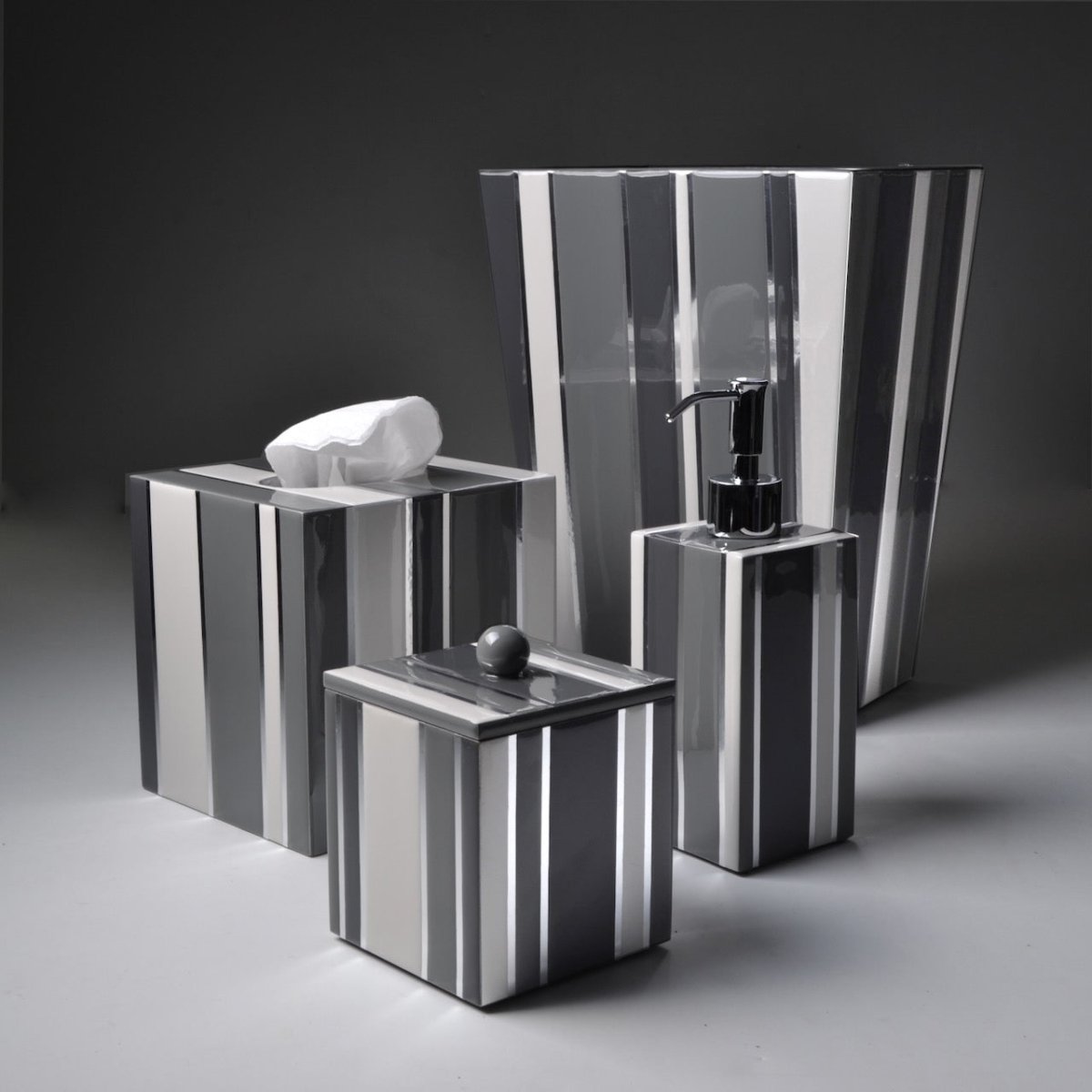 Mike and Ally Catalina Gray Bath Accessories Set at Fig Linens and Home