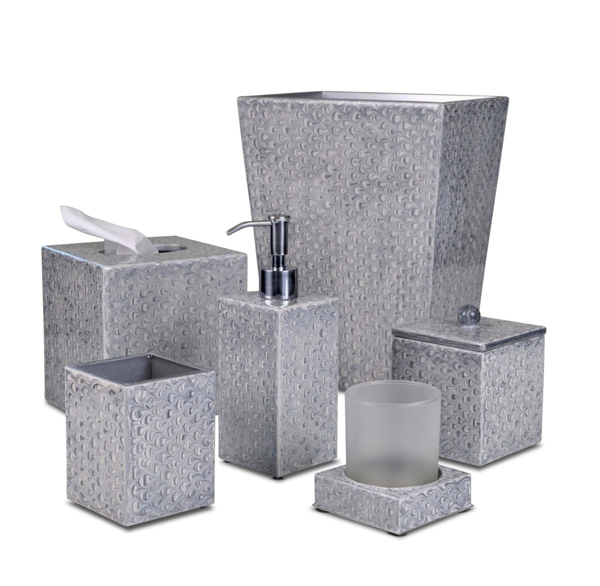 Mike + Ally Bath Accessories Gray | Fig Linens and Home Bathroom Accessory Sets