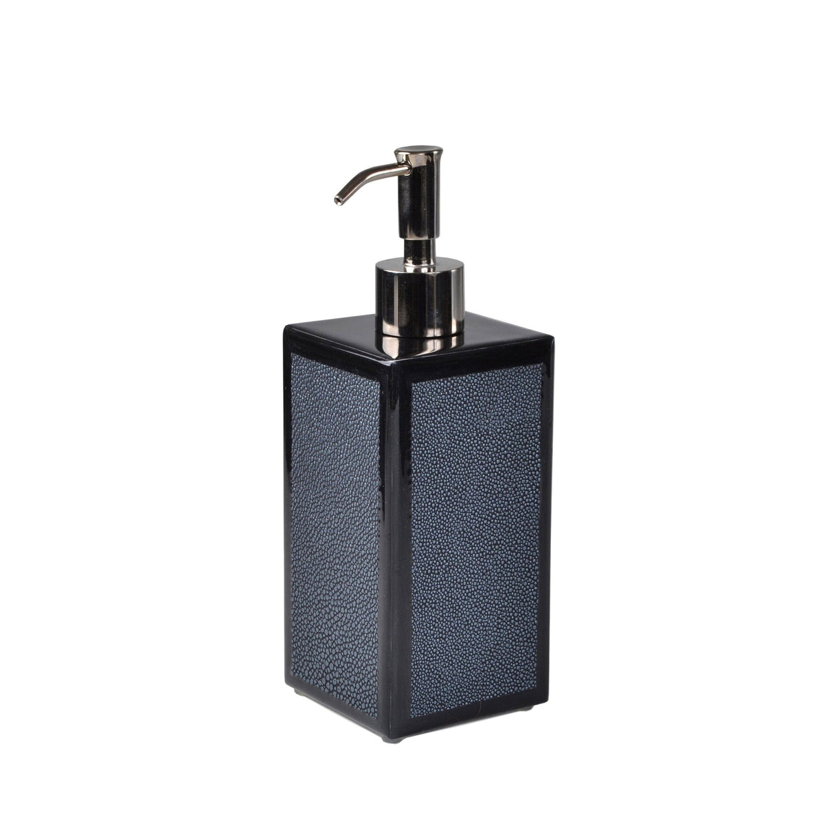 Lotion or Soap Dispenser in Black - Shagreen Bath Accessories by Mike + Ally at Fig Linens and Home