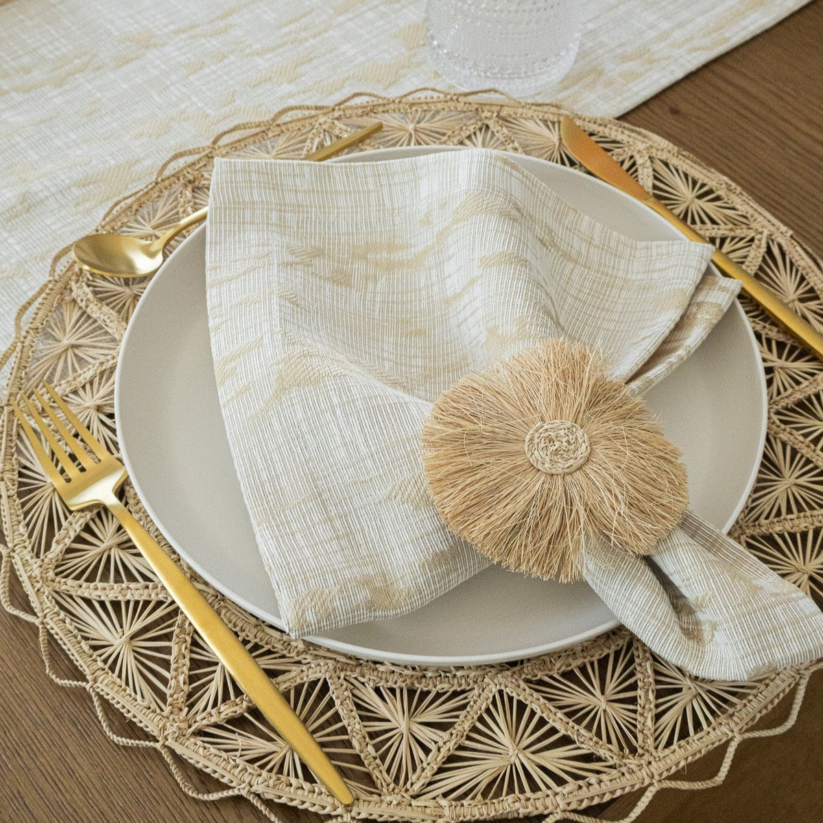 Mimi Gold Napkin | Mode Living at Fig Linens and Home