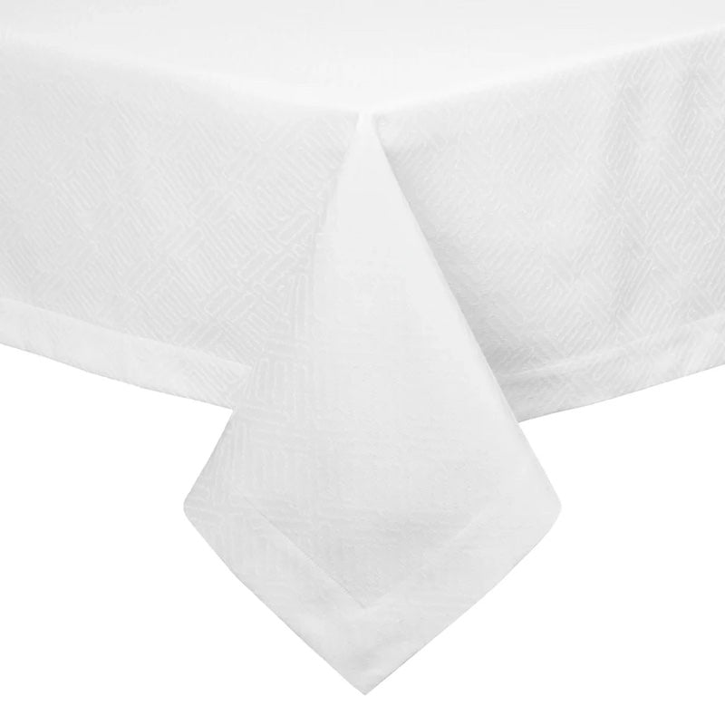 Alta White Tablecloth by Mode Living | Multiple Sizes for Table Linens at Fig Linens and Home